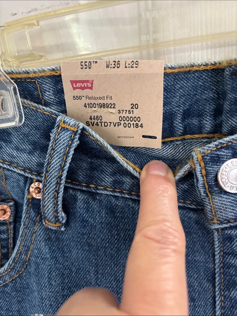 Levi's 550 Men's Straight-Leg Dark Blue Denim Jeans